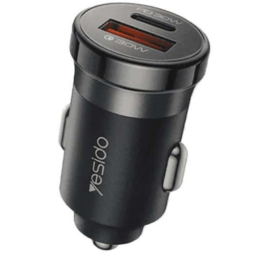 شارژر فندکی یسیدو Yesido Y73 (همراه با کابل USB به Lightning)